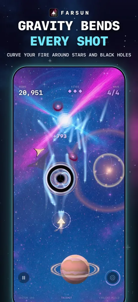 Store panel: Gravity bends every shot.