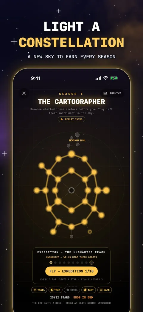 Store panel: Light a constellation.